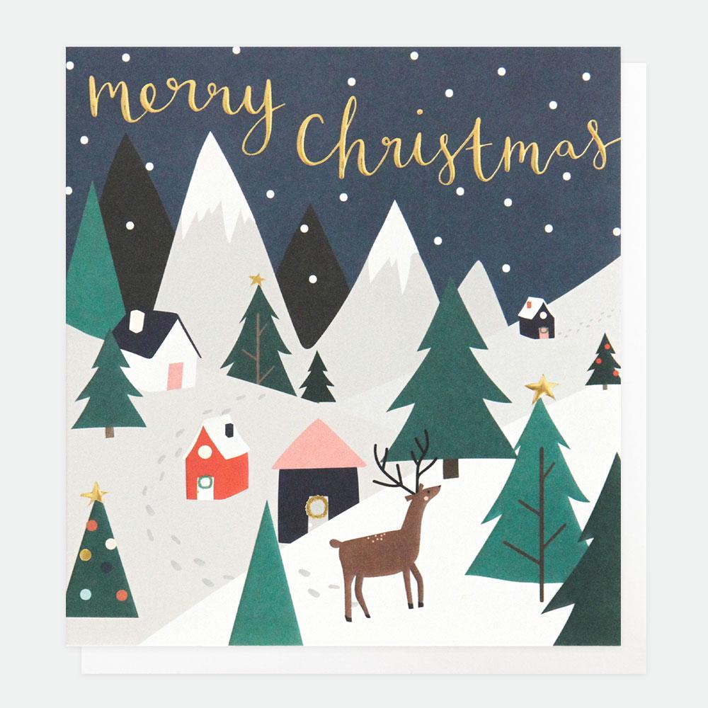 Snowy Scene Christmas Cards Pack of 8 By Caroline Gardner